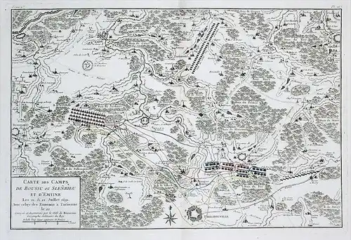 Philippeville Walcourt Florennes Thuin carte gravure engraving