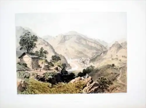 - Saint-Sauveur-sur-Tinée Savoie Lithographie couleur lithograph