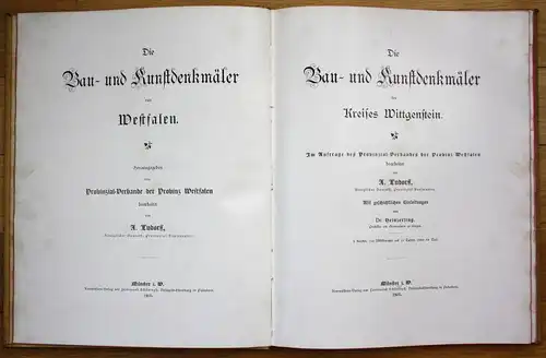 Ludorff Die Bau- und Kunstdenkmäler des Kreises Wittgenstein Westfalen