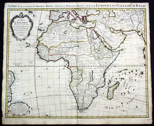 "Carte d Afrique" - Africa Afrika continent Kontinent map Karte Covens Mortier engraving