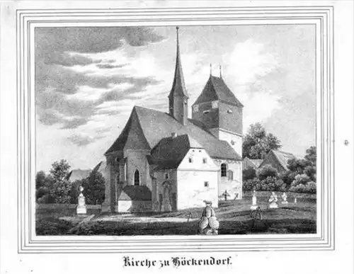 Höckendorf Sächsische Schweiz Lithographie lithograph