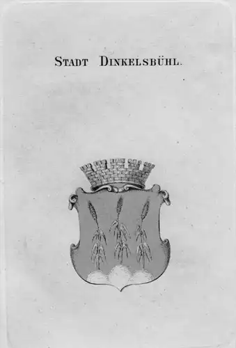 Stadt Dinkelsbühl Wappen Adel coat of arms heraldry Heraldik Kupferstich