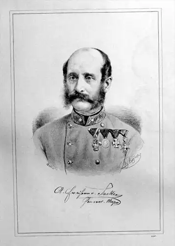 Adolf Freiherr von Sacken Original Lithographie Portrait Litho