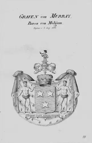 Murray Wappen Adel coat of arms heraldry Heraldik crest Kupferstich