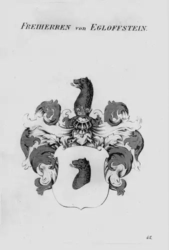 Egloffstein Wappen Adel coat of arms heraldry Heraldik crest Kupferstich