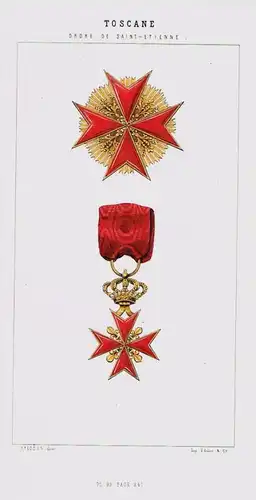 Order of Saint Stephen Toscana Italy Orden Ordre medal decoration