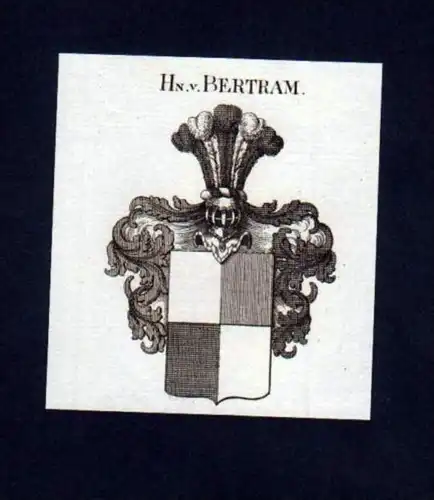 Herren v. Bertram Heraldik Kupferstich Wappen
