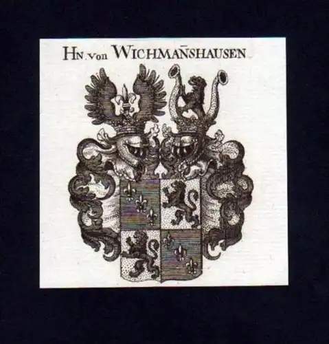 Herren v. Wichmannshausen Kupferstich Wappen