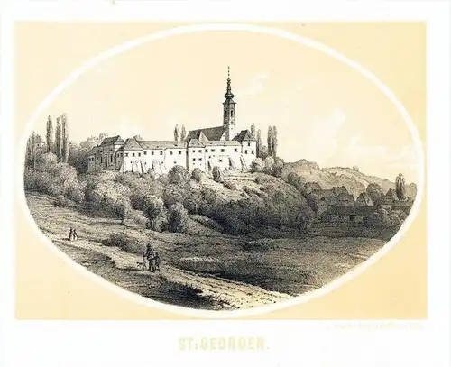 Sankt Georgen an der Stiefing Steiermark Original Lithographie Reichert