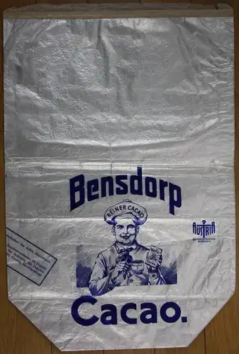 Bensdorp Kakao Cacao Reklame Tasche Beutel Tüte Werbung Papiertüte