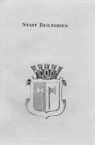Stadt Beilngries Wappen Adel coat of arms heraldry Heraldik Kupferstich