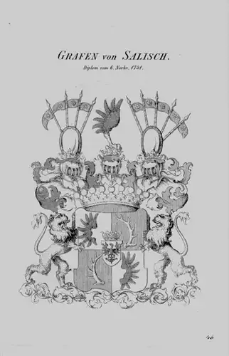 Salisch Wappen Adel coat of arms heraldry Heraldik crest Kupferstich
