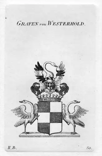 von Westerhold Wappen Adel coat of arms heraldry Heraldik Kupferstich
