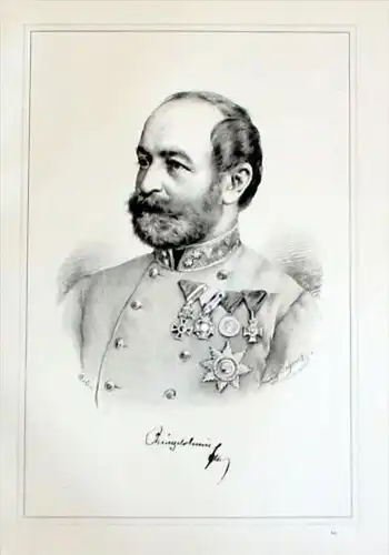 Josef Freiherr von Ringelsheim Litho Portrait Lithographie litho