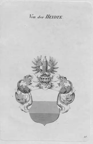 Heydte Wappen Adel coat of arms heraldry Heraldik crest Kupferstich