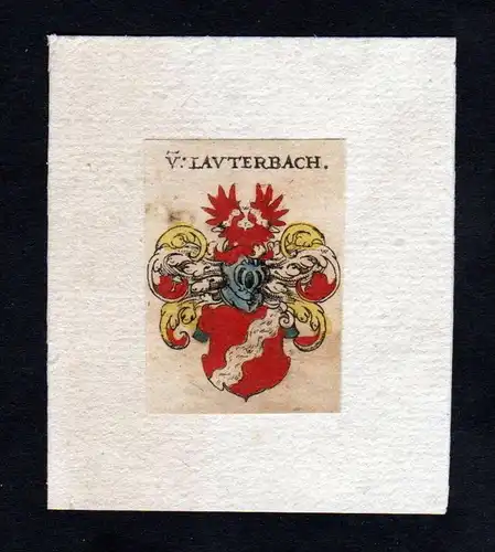 h. Lauterbach Wappen coat of arms heraldry Heraldik Kupferstich
