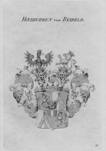 Reibeld Wappen Adel coat of arms heraldry Heraldik crest Kupferstich