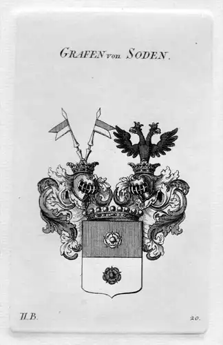von Soden Wappen Adel coat of arms heraldry Heraldik Kupferstich