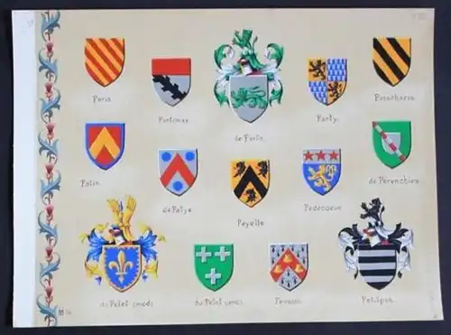 Paris Partonay Partz Petitpas Party Passcharis Blason Wappen Heraldik