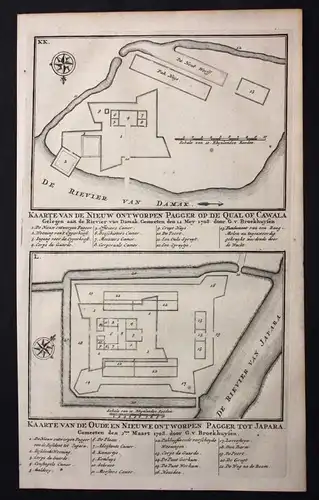 Java Demak Jepara map engraving fort Valentijn Asia Indonesia carte