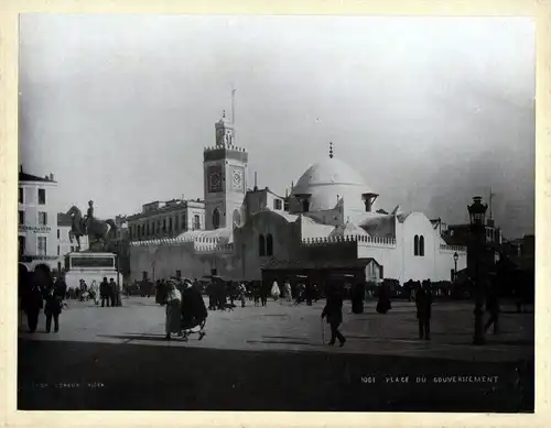 Place du Gouvernement - Place du Gouvernement Algiers Algier Algeria Leroux albumen Foto photo vintage antique
