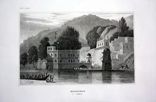 Hurduwar Festung Palast Ostindien Indien India Asien engraving