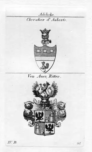 Aubert Auer - Wappen Adel coat of arms heraldry Heraldik Kupferstich