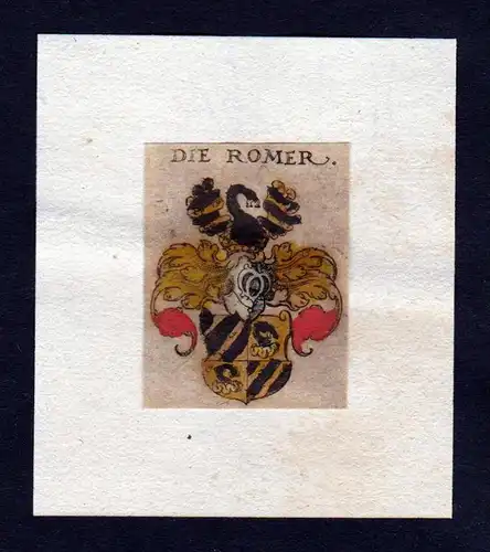 17. Jh Römer Romer Wappen coat of arms heraldry Heraldik Kupferstich