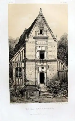 Bordes - Compigny Yonne Original Lithographie litho lithograph