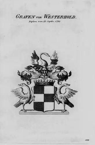 Westerhold Wappen Adel coat of arms heraldry Heraldik crest Kupferstich