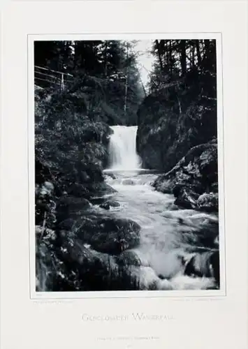 Geroldsau Wasserfall Original Fotografie  Foto photo vintage antik