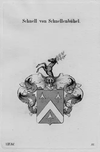 Schnellenbühel Schnell Wappen Adel coat of arms Heraldik Kupferstich