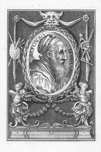 Alfonso Lombardi sculptor Kupferstich Portrait engraving