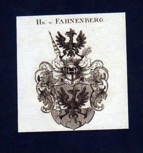 Herren v. Fahnenberg Kupferstich Wappen