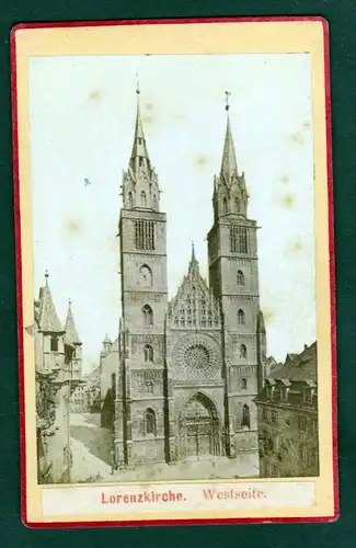 Lorenzkirche Westseite Nürnberg original Foto photo CDV