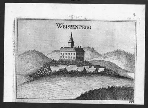 Weißenberg Kollnitz Müncihraith-Laimbach b. Melk Kupferstich Vischer engraving