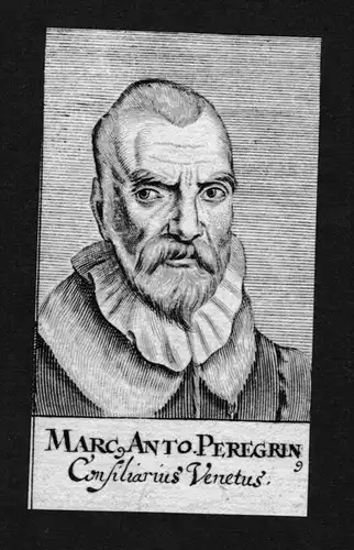 Marcus Antonius Peregrinus Gelehrter Italien Venedig Kupferstich Portrait
