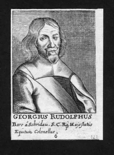 Georg Rudolph v. Schridau Kupferstich Portrait