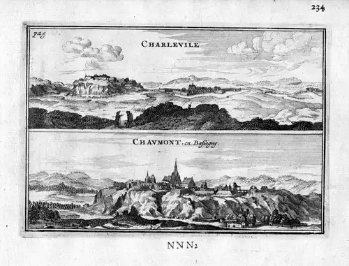Charleville-Mezieres Chaumont Frankreich France gravure estampe Kupferstich