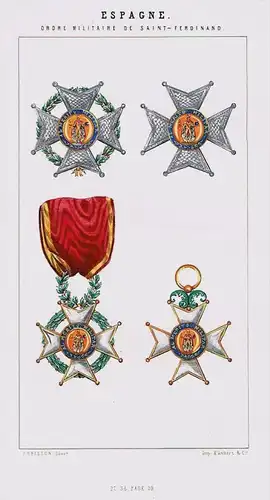 Ordre de Saint-Ferdinand San Fernando Espana Spain Orden medal decoration