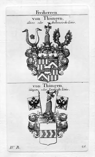 von Thüngen - Wappen coat of arms Heraldik heraldry Kupferstich