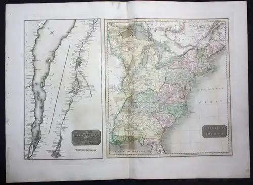 United States of America - United States of America USA map Karte Thomson
