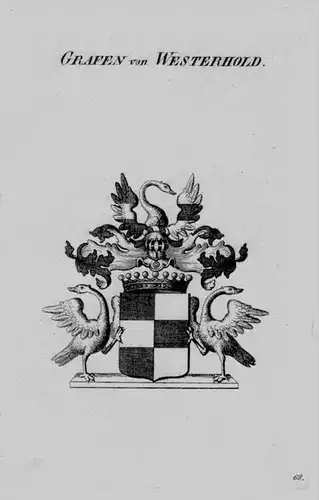 Westerhold Wappen Adel coat of arms heraldry Heraldik crest Kupferstich