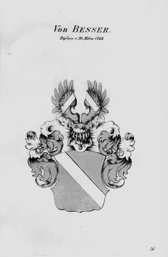 Von Besser Wappen Adel coat of arms heraldry Heraldik crest Kupferstich