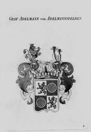 Adelmann Wappen Adel coat of arms heraldry Heraldik crest Kupferstich