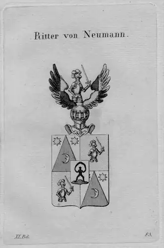 Neumann Wappen Adel coat of arms heraldry Heraldik crest Kupferstich