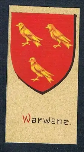 19. / 20. Jh. - Warwane Blason Aquarelle Wappen Heraldik coat of arms