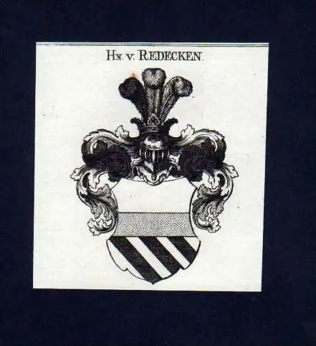 Herren v. Redecken Kupferstich Wappen