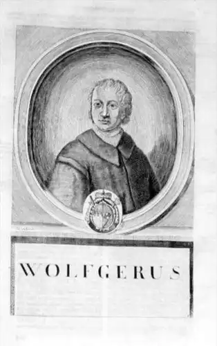 Wolfgar Bischof v Würzburg Kupferstich Portrait engraving gravure