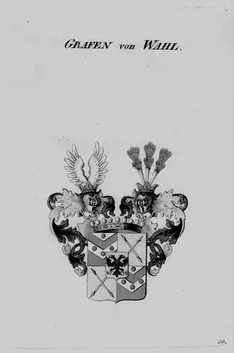 Wahl Wappen Adel coat of arms heraldry Heraldik crest Kupferstich